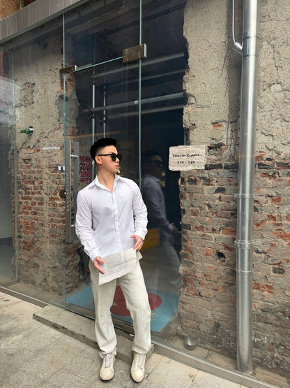 주말QZ / 디올 단색 베이직 긴팔 셔츠