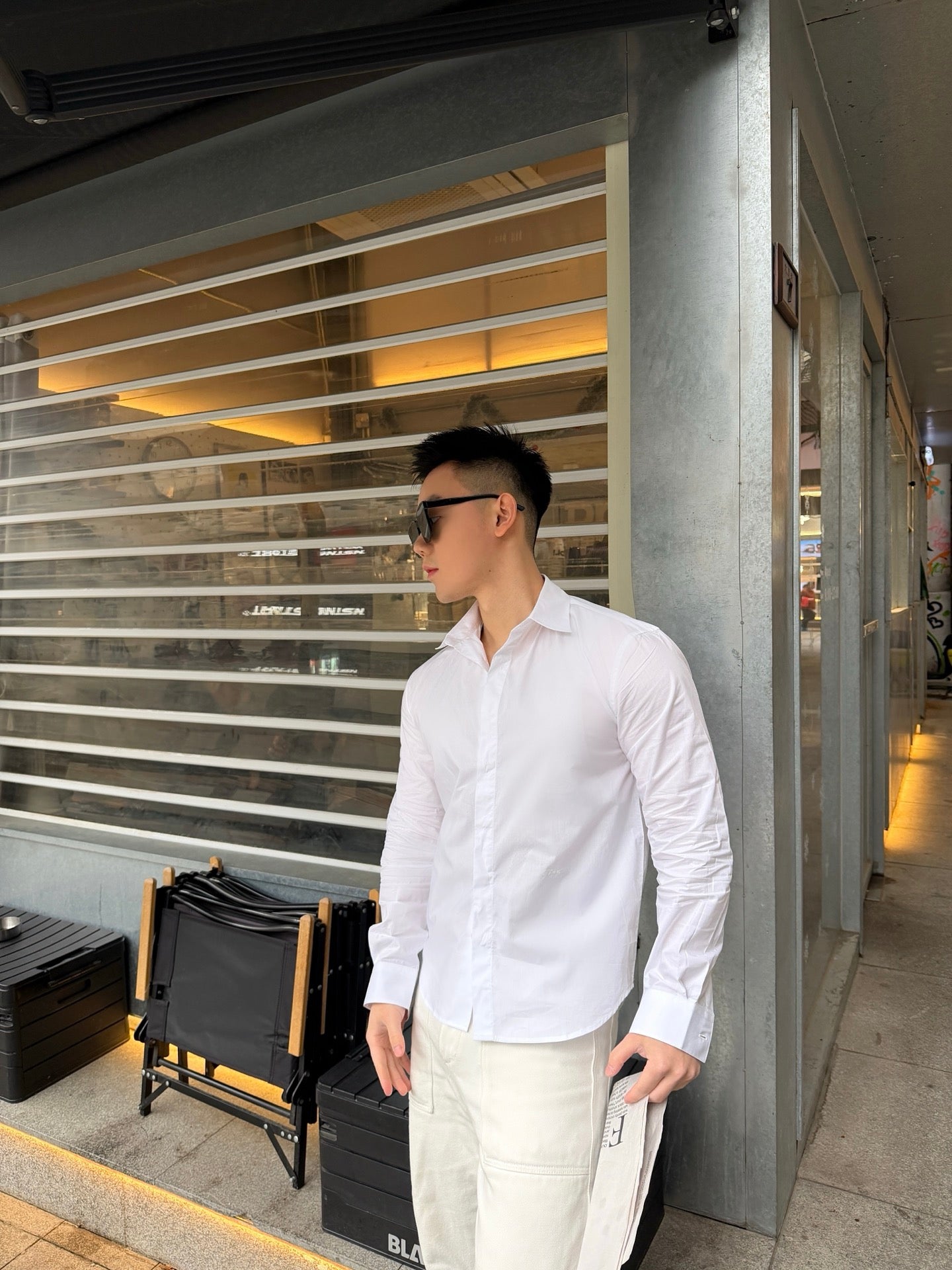 주말QZ / 디올 단색 베이직 긴팔 셔츠