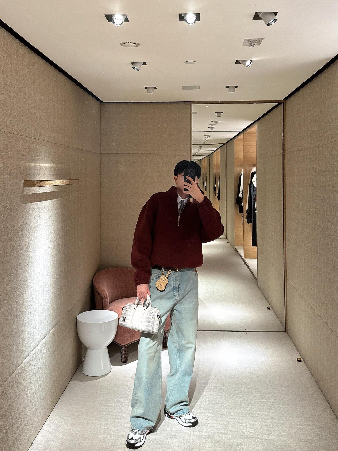 주말QZ / 루이비통 로고 자수 데님 팬츠