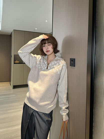 주말QZ / 루이비통 울 소재 하프 지퍼 맨투맨