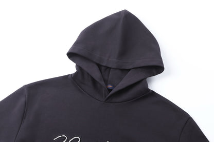 주말QZ / 루이비통 로고 자수 후드 맨투맨