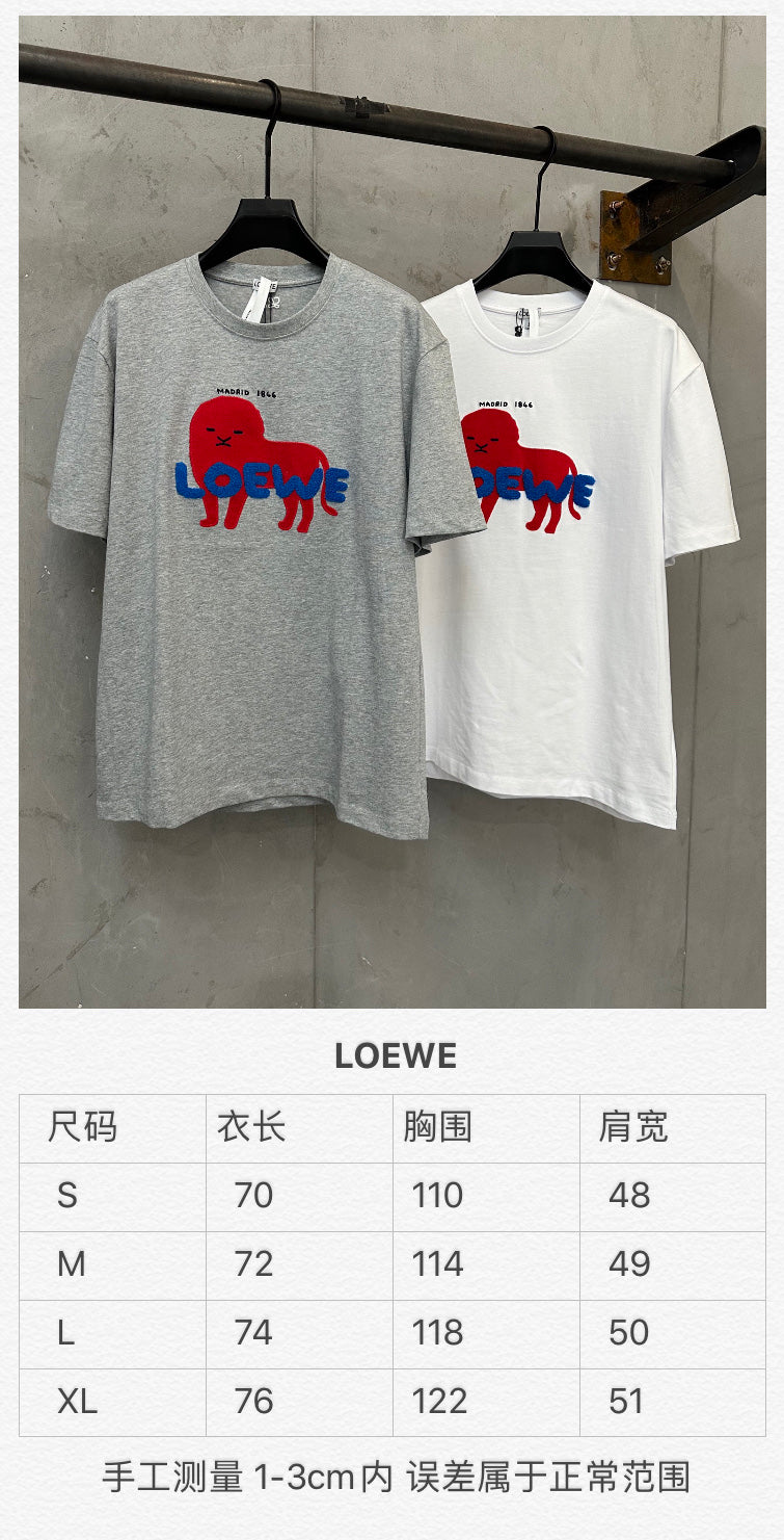 주말QZ / 로에베 자수 반팔 티셔츠