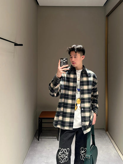사슬공장2 / 로에베 체크 긴팔 셔츠