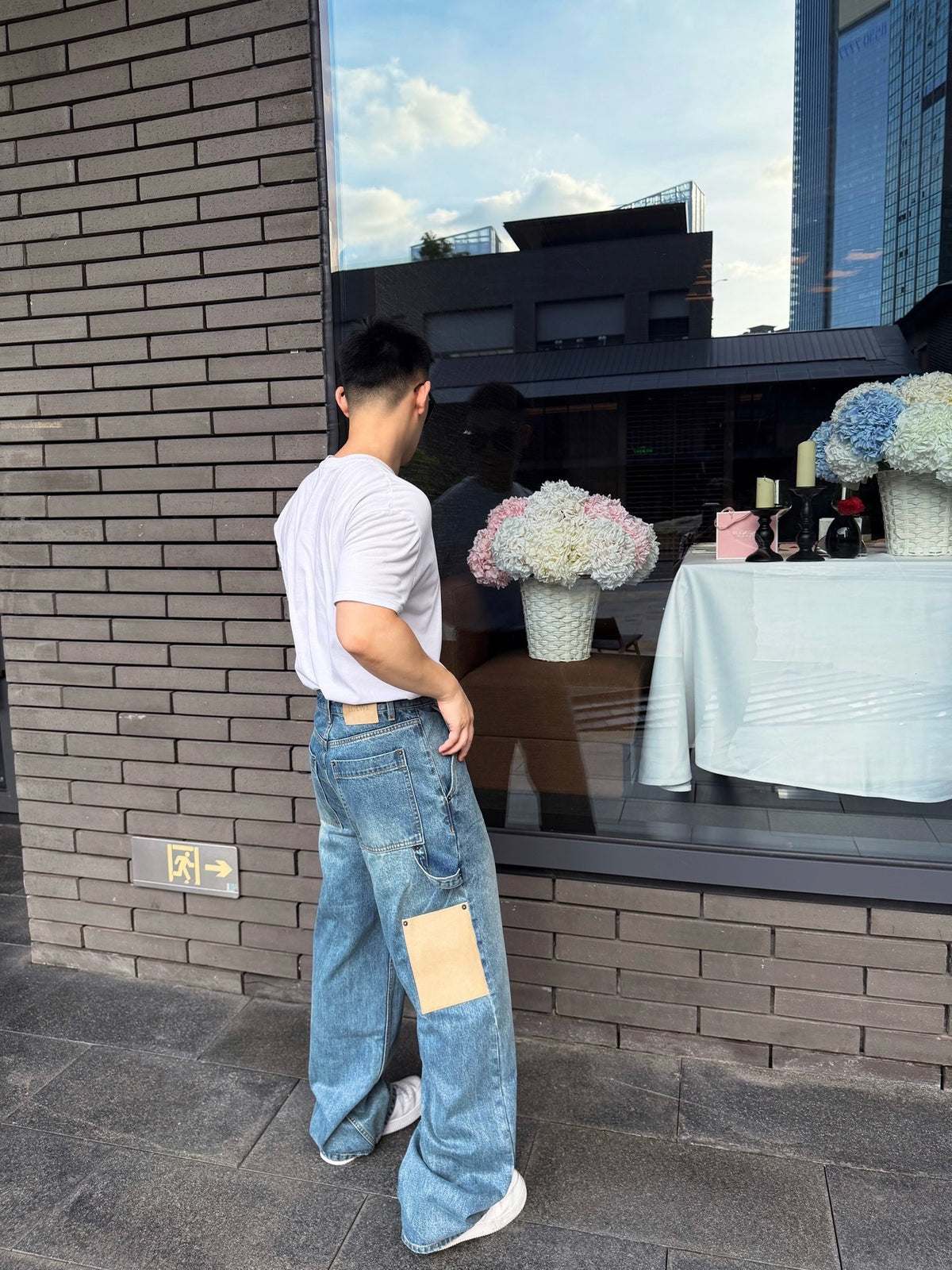 사슬공장2 / 로에베 미드웨이스트 스트레이트 청바지