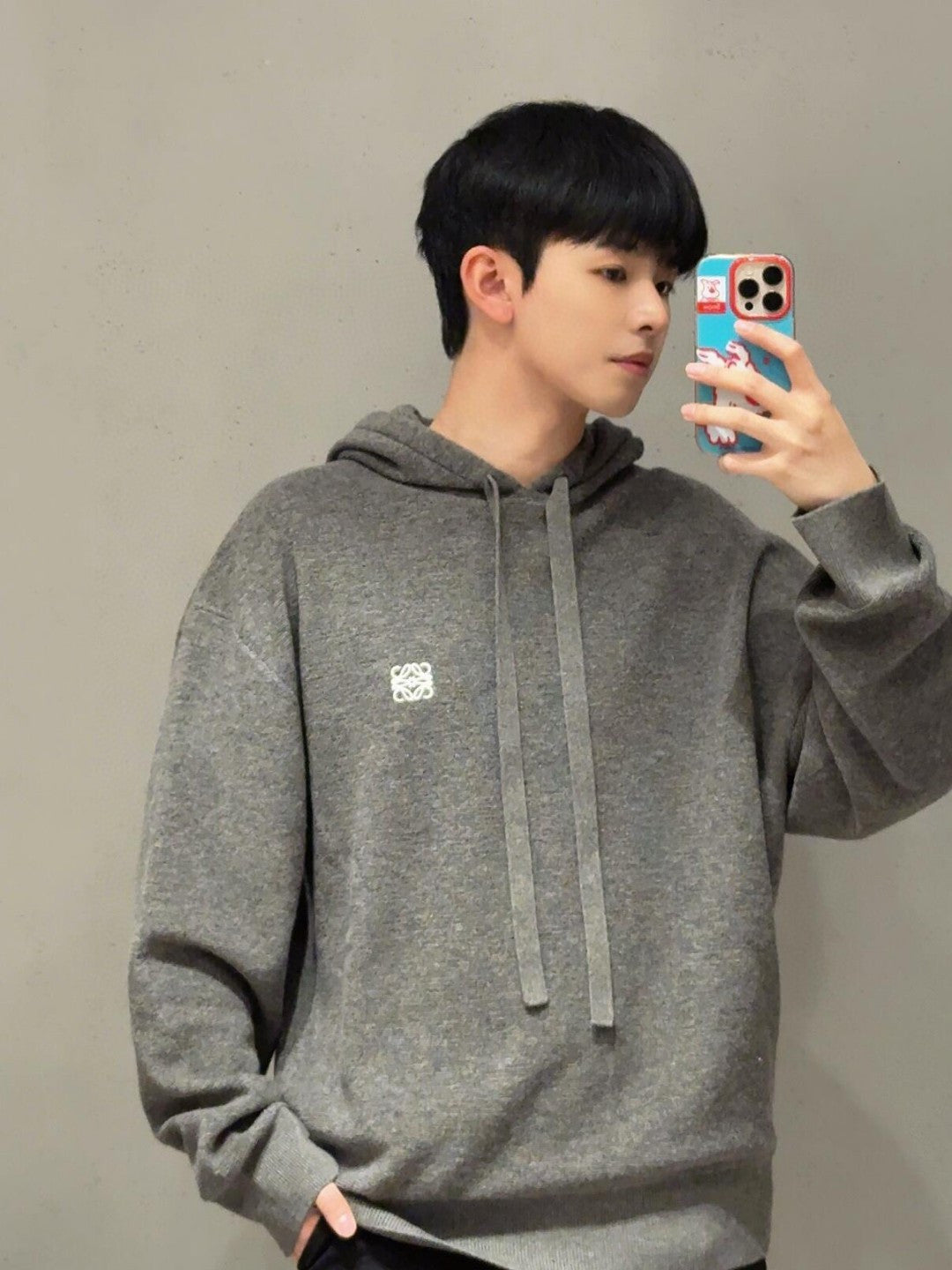 BVG / 로에베 자수 후드 니트