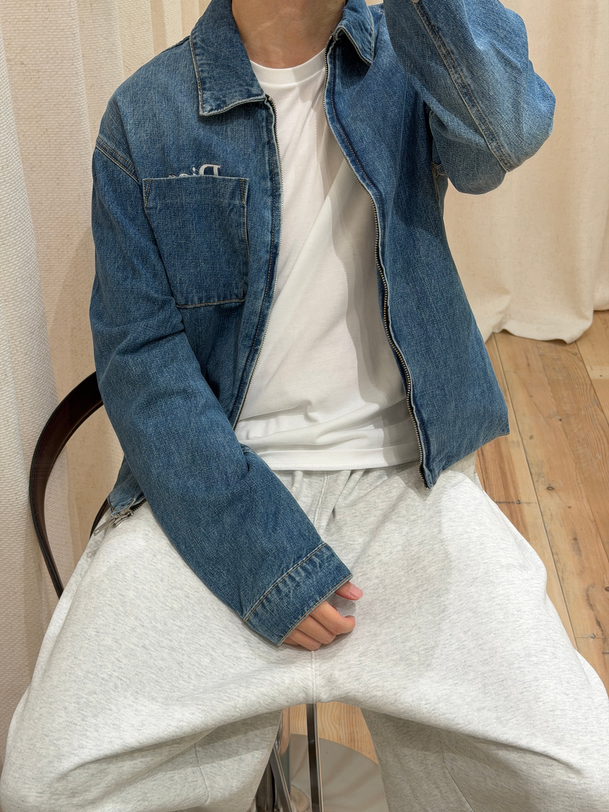 BVG  / 디올  지퍼 데님 자켓
