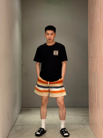 BVG / 로에베 자수 라운드넥 반팔 티셔츠