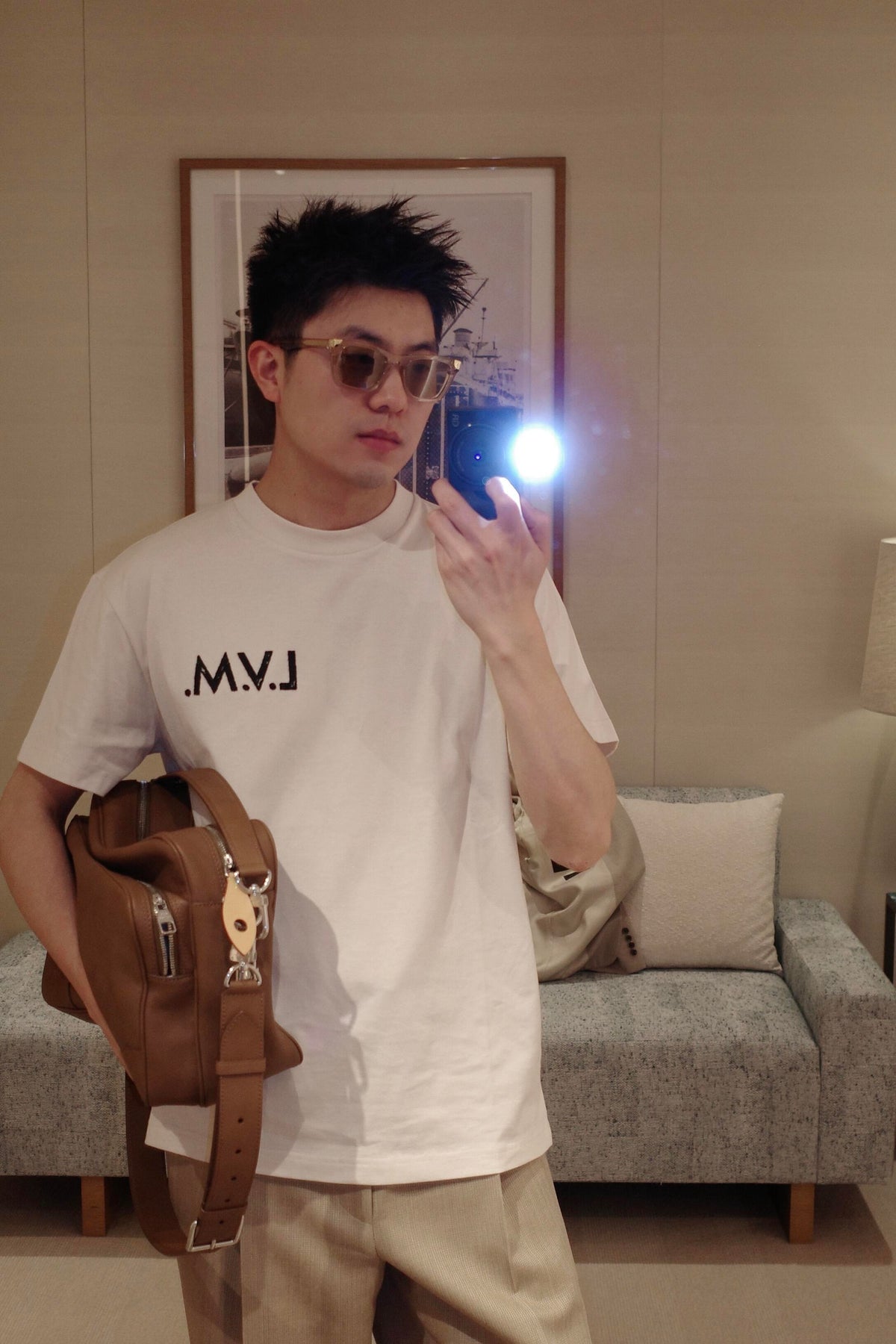 BVG / 루이비통 자수 반팔 티셔츠