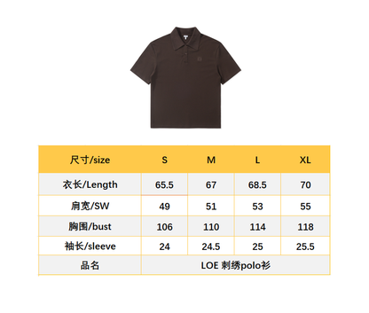 BVG / 로에베 자수 반팔 폴로셔츠