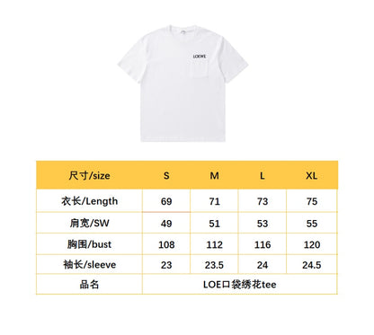 BVG / 로에베 자수 반팔 티셔츠