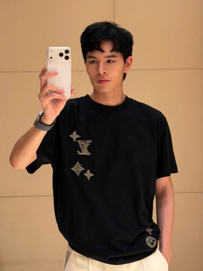 BVG / 루이비통 자수 반팔 티셔츠