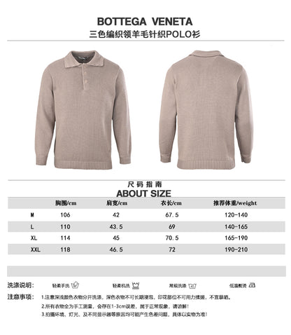 주말QZ / 보테가 베네타 칼라 울 긴팔 니트 폴로