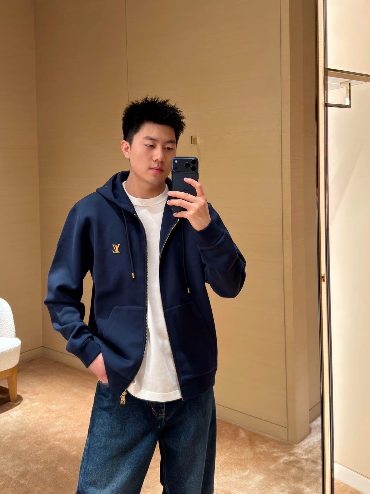 주말QZ / 루이비통 지퍼 후드 집업