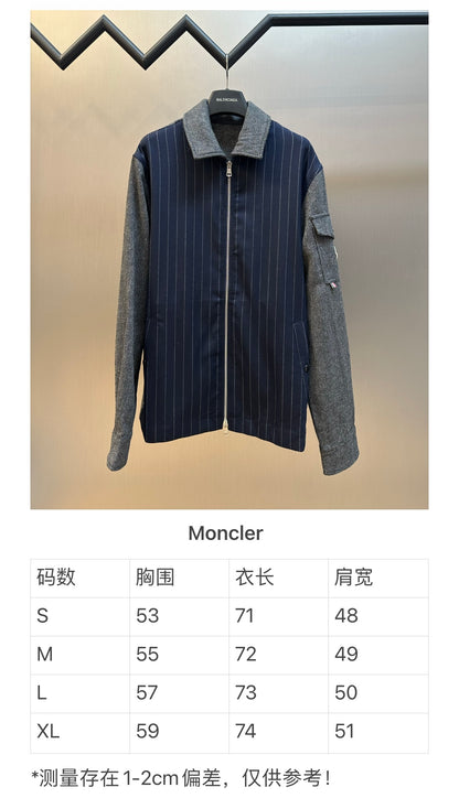 주말QZ / 몽클레르 울 스트라이프 지퍼 자켓
