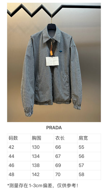 주말QZ / 프라다 리버서블 체크 자켓