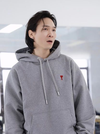 주말QZ / 아미 파리 자수 후드티