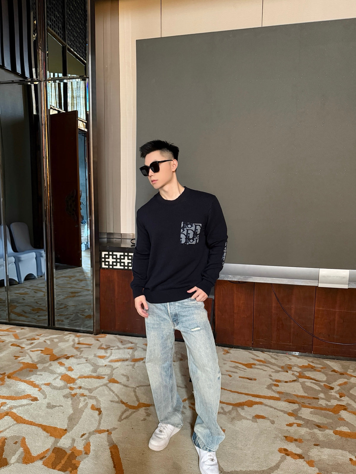 주말QZ / 디올 자카드 니트