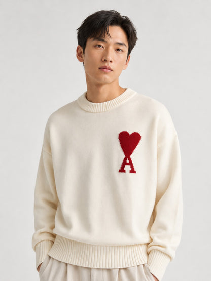 주말QZ / 아미 파리 루즈 라운드넥 니트
