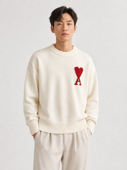 주말QZ / 아미 파리 루즈 라운드넥 니트
