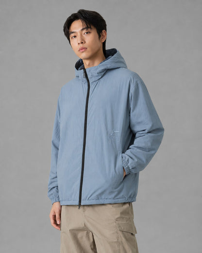 주말QZ / 버버리 블루 트윌 체크 리버서블 후드 재킷