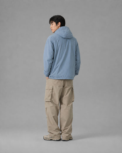 주말QZ / 버버리 블루 트윌 체크 리버서블 후드 재킷