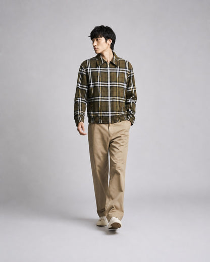 주말QZ / 버버리 체크 캐시미어 테일러 칼라 재킷