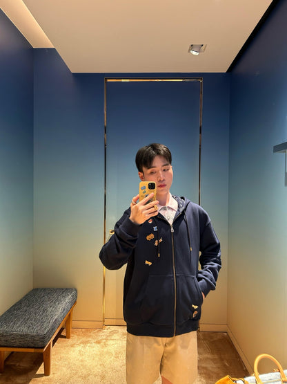 주말QZ / 루이비통 자카드 지퍼 후디