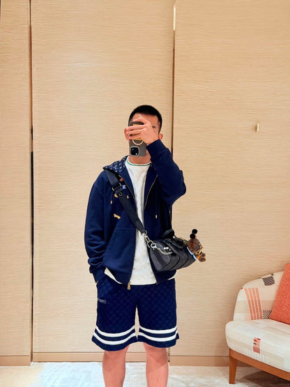 주말QZ / 루이비통 자카드 지퍼 후디