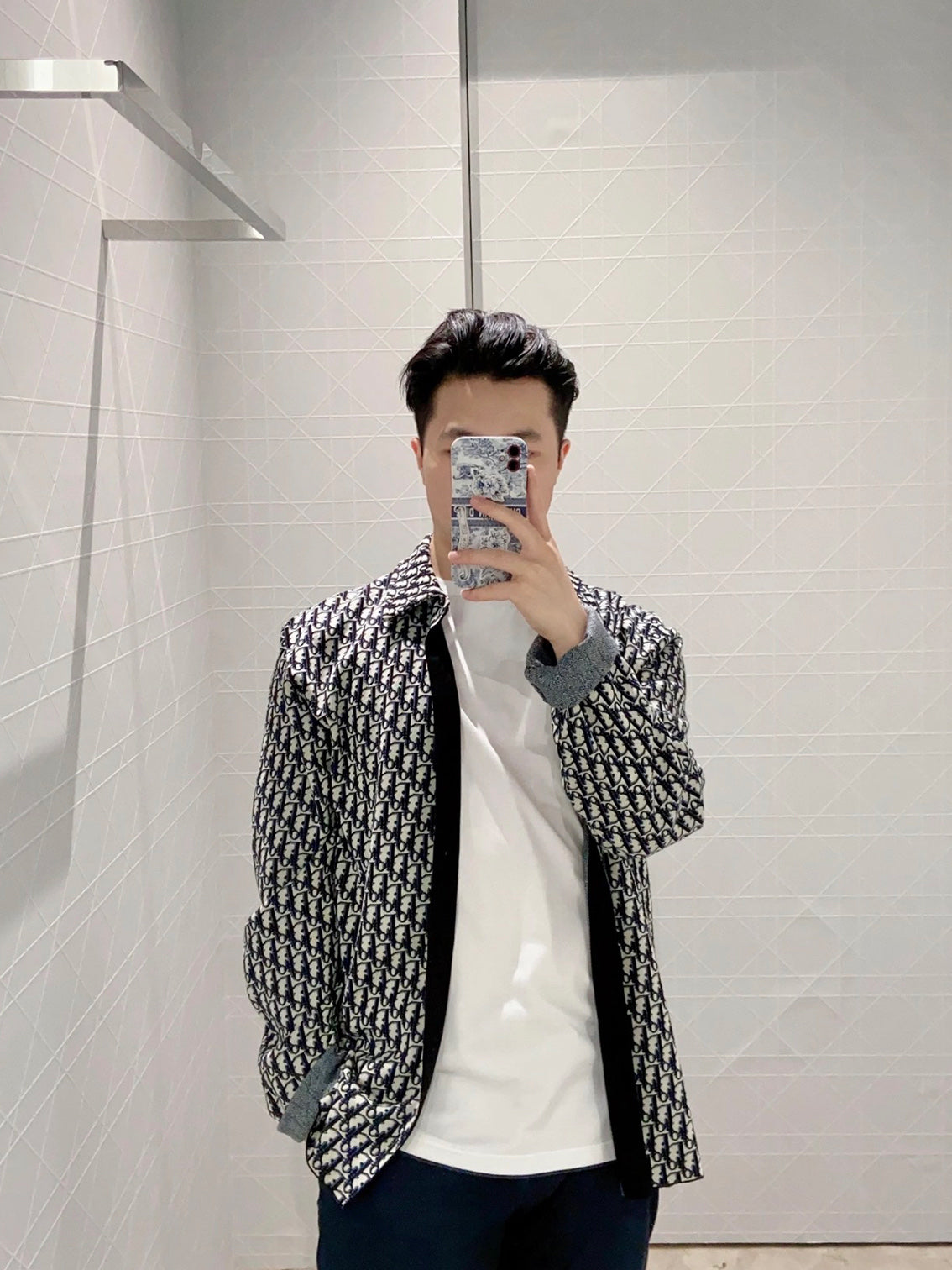 주말QZ / 디올 올오버 자카드 셔츠 아우터