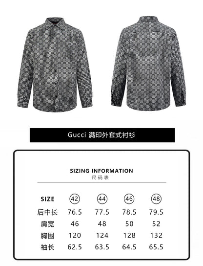 주말QZ / 구찌 올오버 프린트 셔츠 아우터