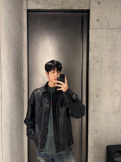 주말QZ / 발렌시아가  자수 레더 재킷