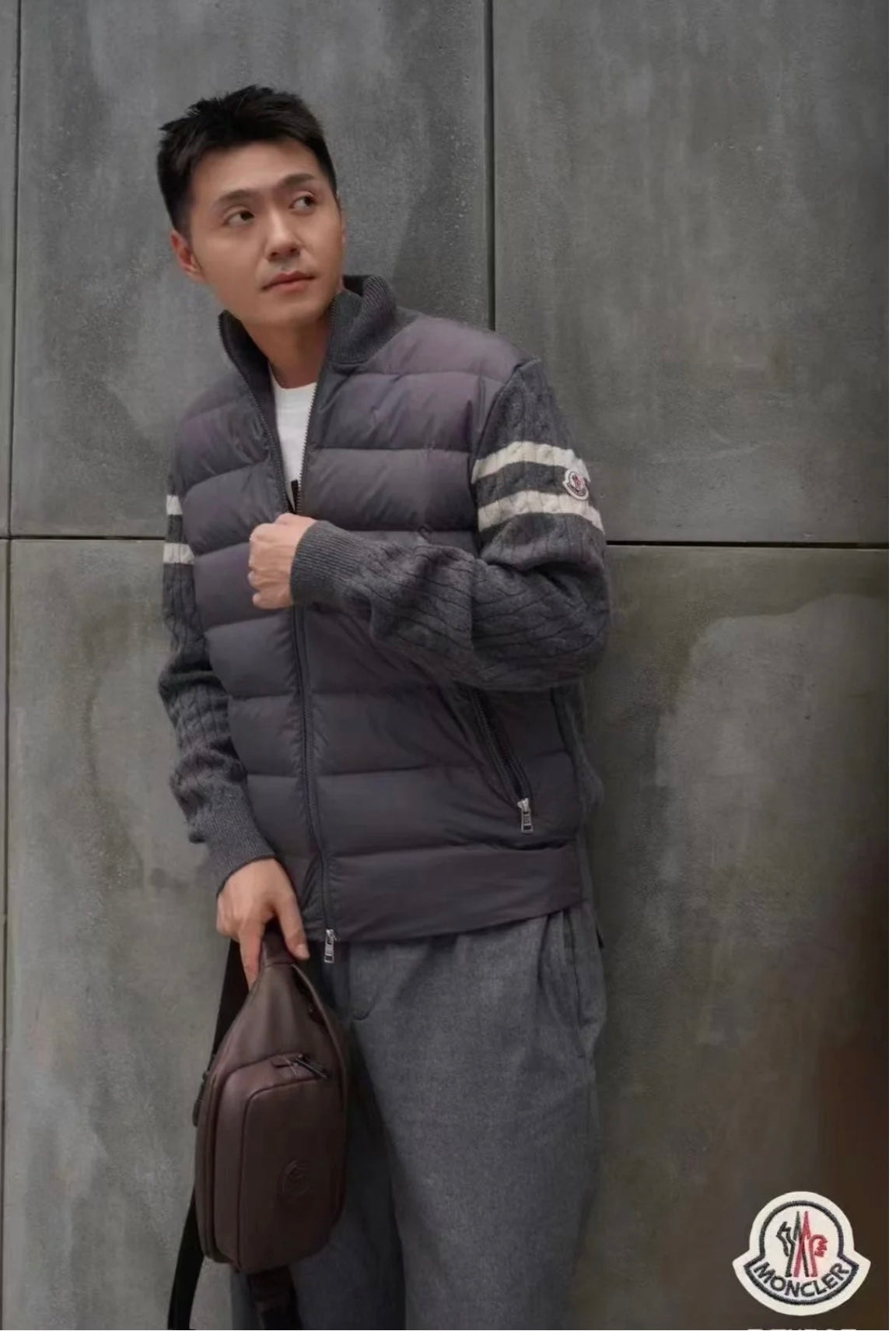 BVG / 몽클레르  안감 처리 울 캐시미어 지퍼 다운 자켓