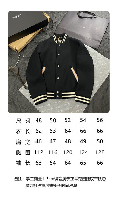 BVG / 생로랑  울 야구 자켓