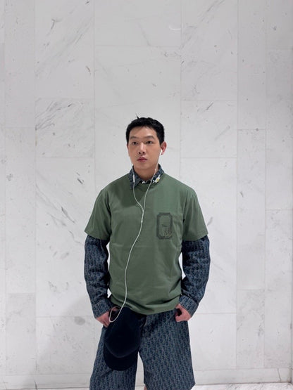 BVG / 디올  자수 라운드넥 반팔 티셔츠