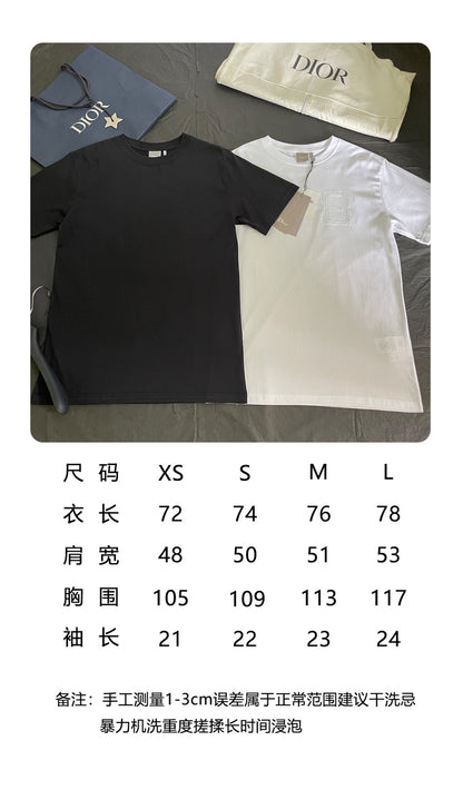 BVG / 디올  자수 라운드넥 반팔 티셔츠