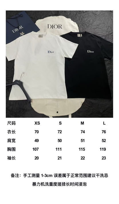 BVG  / 디올  레터링 자수 반팔 티셔츠