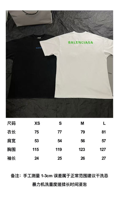 BVG / 발렌시아가  레터링 라운드넥 반팔 티셔츠