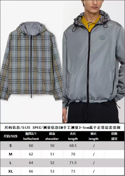 BVG / 버버리  리버서블 후드 지퍼 자켓