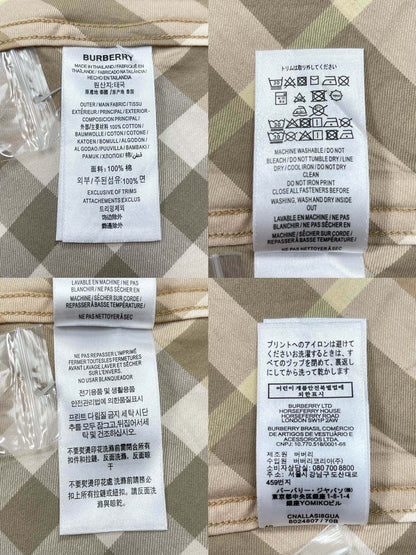 BVG  / 버버리   면 체크 긴팔 셔츠