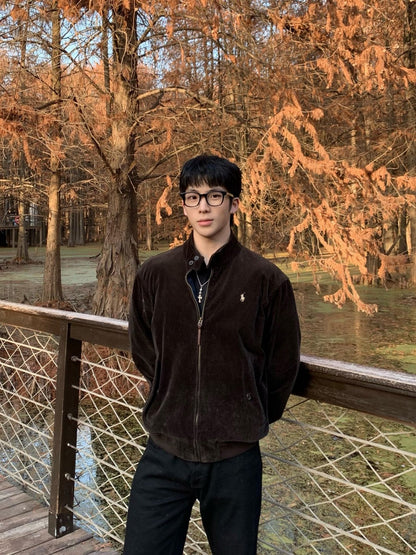BVG / 랄프 로렌  코듀로이 자수 지퍼 자켓