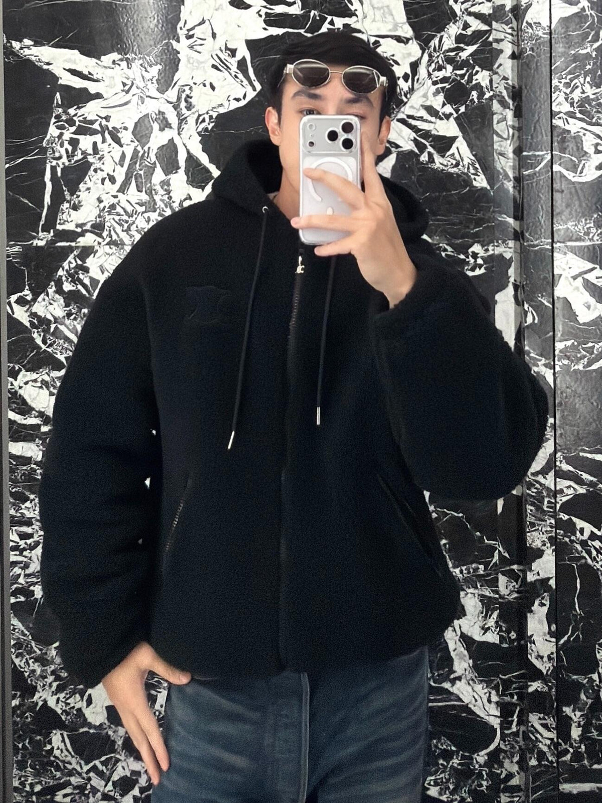 BVG / 셀린느  후드 기모 재킷