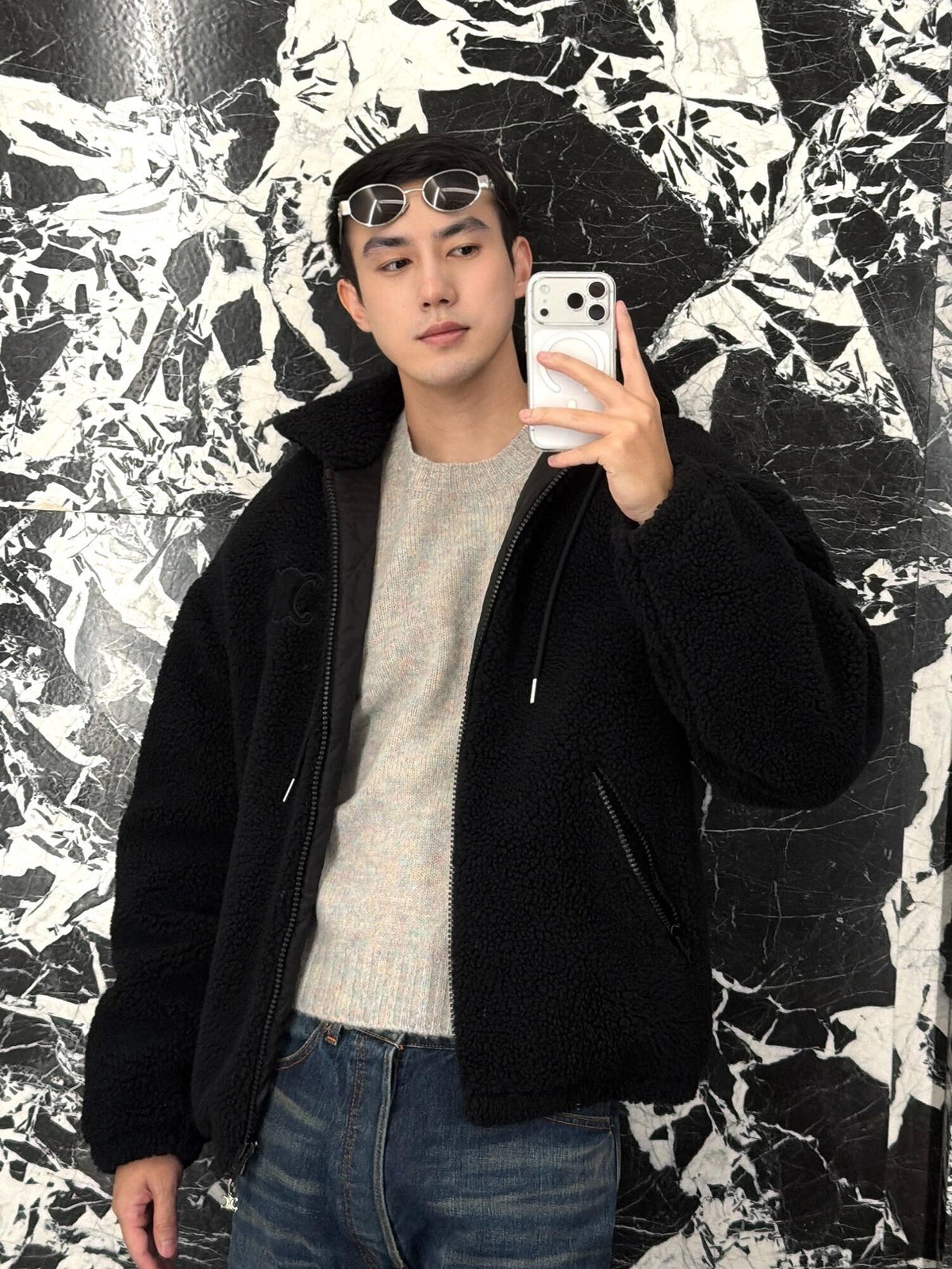 BVG / 셀린느  후드 기모 재킷