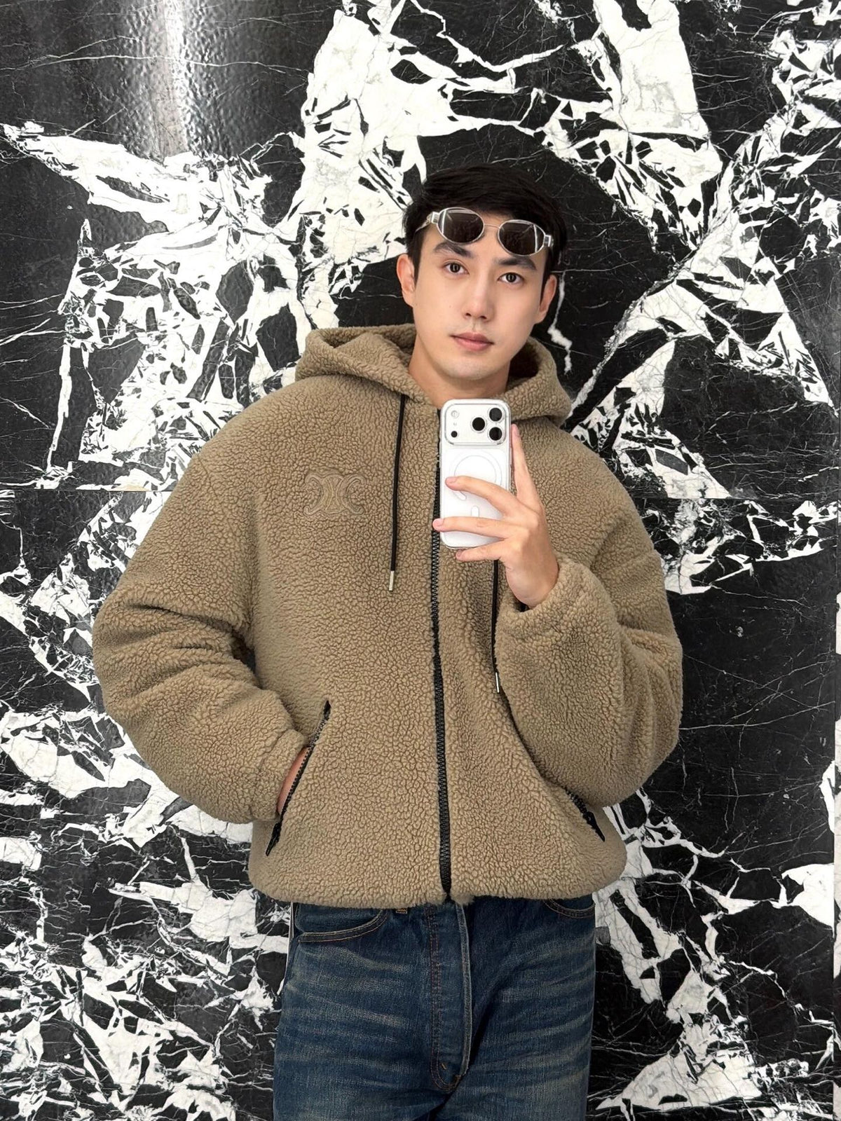 BVG / 셀린느  후드 기모 재킷