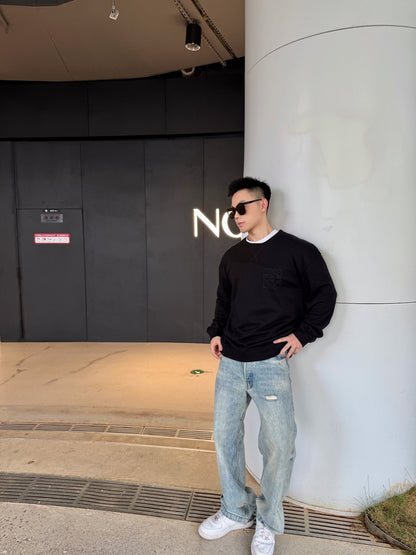 주말QZ / 로에베  자수 라운드넥 맨투맨