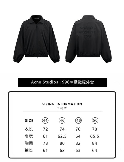 주말QZ / 아크네스튜디오  로고 자수 지퍼 칼라 아우터