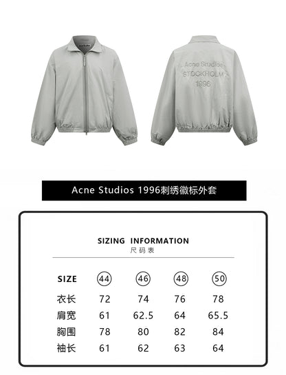 주말QZ / 아크네스튜디오  로고 자수 지퍼 칼라 아우터