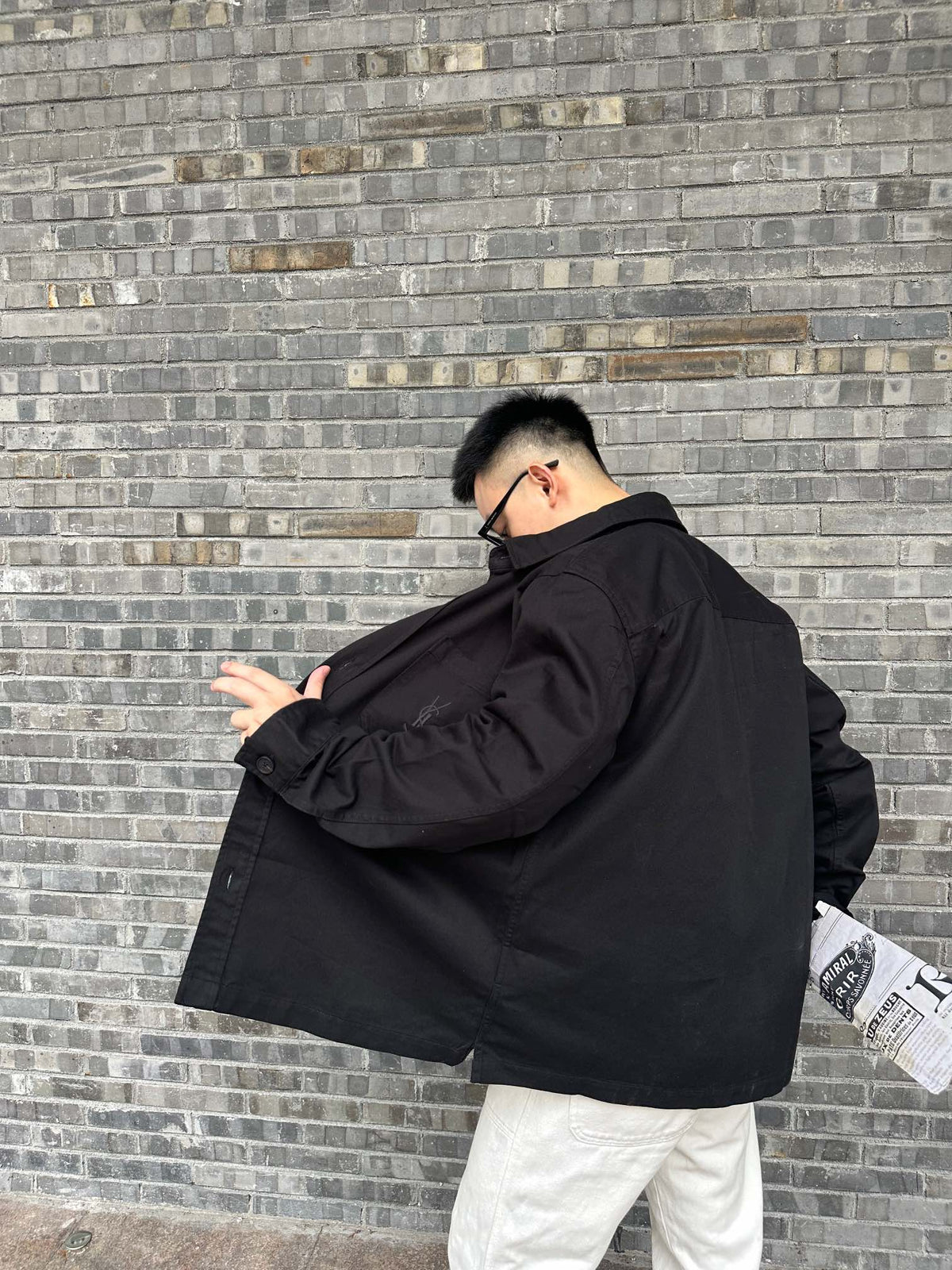 주말QZ / 생로랑  로고 자수 긴팔 셔츠