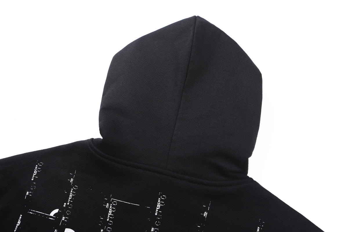 주말QZ / 지방시  프린트 지퍼 후드집업