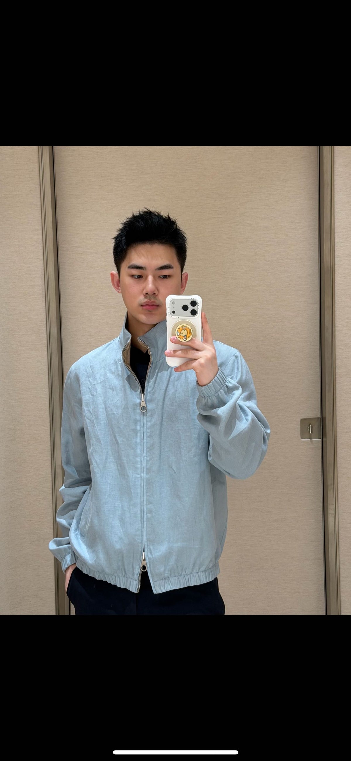 주말QZ / 로로피아나  양면 착용 가능한 리넨 자켓