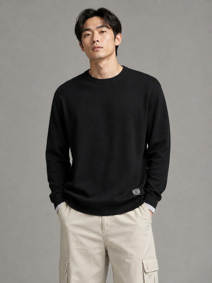 주말QZ / 로에베  자수 라운드넥 니트
